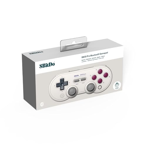 8Bitdo SN30 Pro Bluetooth Controller with Hall Effect Joystick (G Classic) | Rumble Vibration, Turbo Function, Wireless Gamepad for Switch/Switch 2, Windows, Apple, Steam Deck & Raspberry Pi - color: G Classic Edition