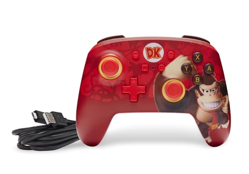 PowerA Enhanced Nintendo Switch and Switch 2 Wired Controller - Donkey Kong Flex, Gamepad, game controller, wired controller, officially licensed - color: Donkey Kong Flex