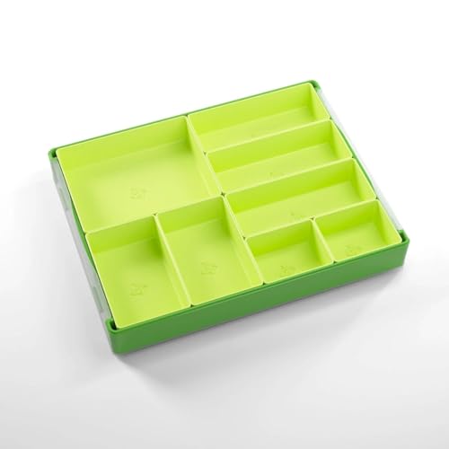 Token Silo Card Add On - 3-Piece Set of Game Trays, Holds Game Cards, Tokens, Dials and Dice, Organize LCG, TCG and Board Game Accessories, Modular Design, Lime Color, Made by Gamegenic - color: Lime Green