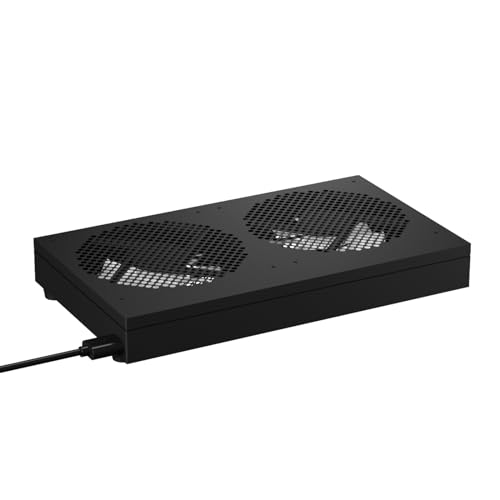 USB Computer Cooling Fan - High Airflow for Routers, PS5, Small Electronics - Up to 1900RPM - style: Black 260mm
