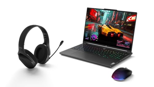 Lenovo Legion H410 Wireless Gaming Headset, Bluetooth or 2.4 GHz USB-A Connection, Lightweight (304 Grams), Adjustable Headband, Flip to Mute Mic, Black