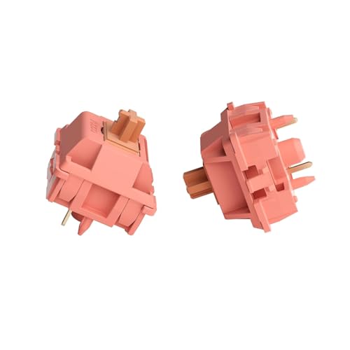 Akko Rosewood Keyboard Switch for Mechanical Gaming Keyboard, 5-Pin 40gf Linear Pre-Lubed Switches (45pcs) - color: Rosewood