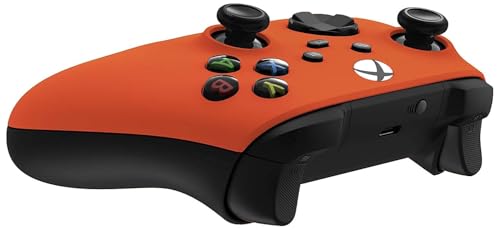 Custom Controllerzz Wireless Controller for Microsoft Xbox Series X/S & Xbox One - Soft Touch Feel - Custom Xbox Series X/S Controller (X/S Orange) - color: X/S Orange