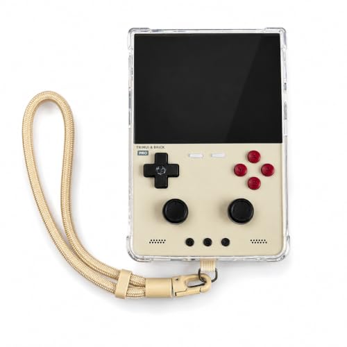 Accessory Kit Compatible with TRIMUI Brick Pro, Clear PC Protective Case, Hard EVA Carrying Case, Tempered Glass Screen Protector, Wrist Strap & Cleaning Cloth, Retro Handheld Game Console Accessories - color: Transparent