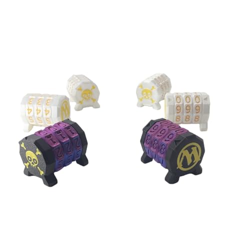 2 Pack MTG Life Counter Wheel Health Tracker Gradient Game Counter for Board Game Compatible Table top Games with Magic Card Game Accessorie Sull(Gold+White)