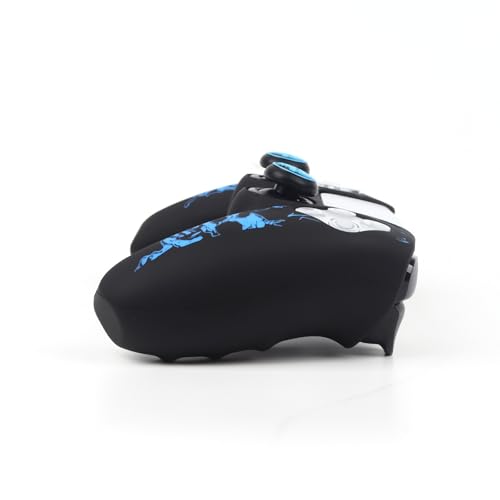 Horned Skull Controller Skin Cover Compatible with PS5/Playstation 5 Controller, RALAN Protector Case Customised Thumb Grip - color: Horned skull Blue
