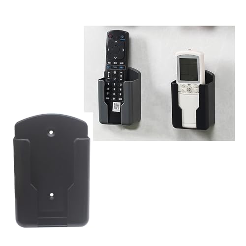 FDXGYH 2 Pcs Remote Control Rack Holder Wall-Mounted TV Remote Organizer Self Adhesive Air Conditioner Remote Holder - color: Black