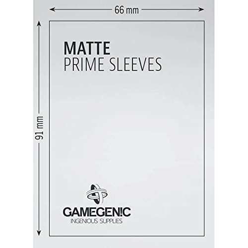 Matte Prime Standard-Sized Card Sleeves | 100 Pack of 66 mm by 91 mm Card Sleeves | Premium Quality Card Game Holder | Use with TCG and LCG Games | Yellow Color | Made by Gamegenic - color: Yellow, size: 66 x 91 mm