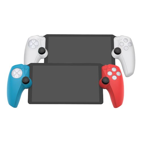 Split Protective Case Controller Silicone Case Cover for PlayStation Portal Console Silicone Scratch Resistant Cover Case Protective Skin Cover (Red/Blue) - color: Red/Blue