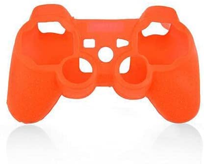 Soft Silicone Case Skin Cover Case Shell Protective Case for Sony PS3 Controller Gel Rubber Protective Case (Orange) - color: Orange