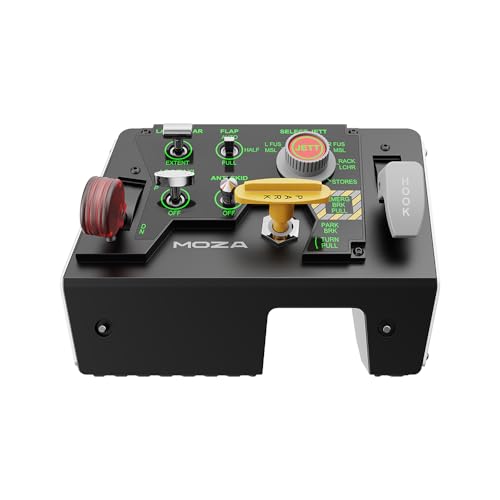 MOZA MTLP Take-off Landing Panel, realistic aviation control for flight Simulators, compatible with PC, black