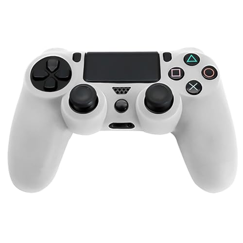 OSTENT Protective Silicone Gel Soft Case Cover Pouch Sleeve for Sony PlayStation 4 PS4 Controller Color White - color: White