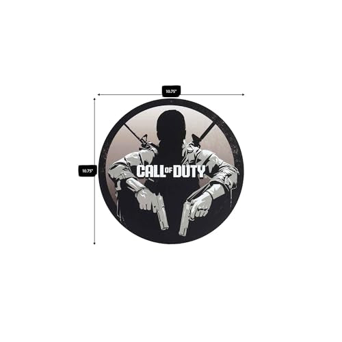 Call of Duty Black Ops Soldier Round Metal Wall Art | Striking Call of Duty Sign for Game Room or Bedroom - color: Gray/Black
