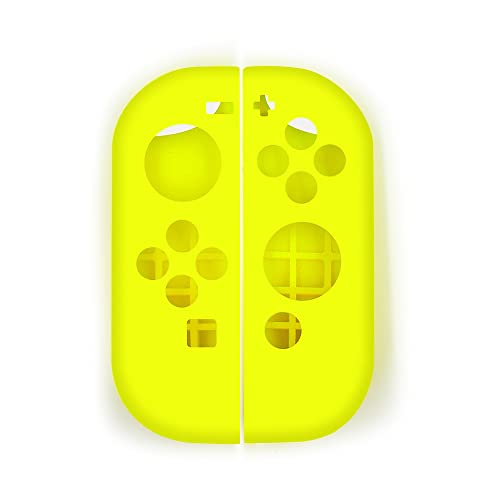 Soft Silicone Case Anti-Slip Shell Cover Replacement for Nintendo Switch Joycon Cover (Light Yellow) - color: Light Yellow