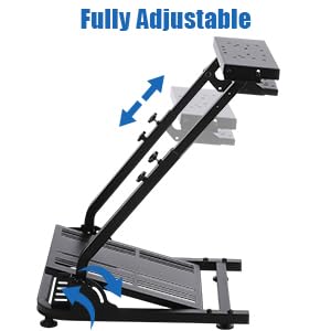 Garvee Racing Wheel Stand, Steering Wheel Stand Compatible with Logitech G920 G29 G27 G25 Gaming Cockpit Height Adjustable Foldable Gaming Racing Simulator Steering Wheel Stand NOT Included, Black