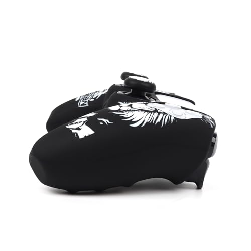 Lion Controller Skin Cover Compatible with PS5/Playstation 5 Controller, RALAN Protector Case Customised Thumb Grip - color: Lion Black White
