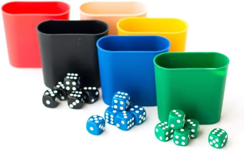Farkel Party Classic Dice Game | Official Licensed Farkle Set | 36 Dice, 6 Cups, Score Sheets & Storage Tin | Travel Dice Game for Family Game Night | 2+ Players, Ages 8+