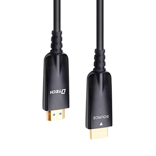 DTECH 328 Feet Fiber Optic HDMI Cable 4K 60Hz 1080p Ultra HD Video 3D HDCP CEC High Speed HDMI Cord (100 Meters, Black) - size: 328ft