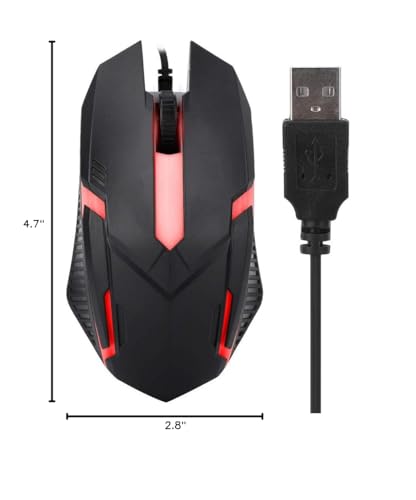 Gaming Mouse Wired,1600DPI Wired Backlight USB Mouse Ergonomic Gaming Notebook Office Gamer Mouse Mice Wired Optical PC Computer Gaming Mice