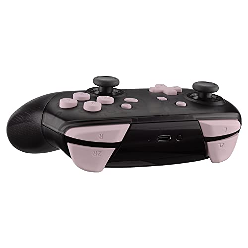 eXtremeRate Cherry Blossoms Pink ABXY D-pad ZR ZL L R Keys for Nintendo Switch Pro Controller, Glossy DIY Replacement Full Set Buttons with Tools for Nintendo Switch Pro - Controller NOT Included - color: Cherry Blossoms Pink