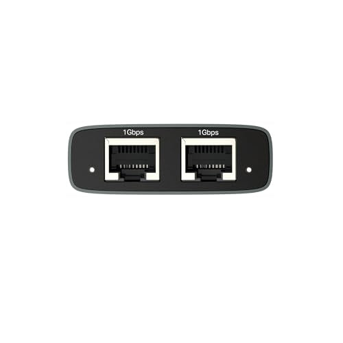 TP-Link Ethernet Splitter 1 to 2, 1000 Mbps High Speed Dual-Port Internet Splitter, Compatible w/ Cat8/7/6/5e/5, USB-C & Ethernet Cables Included, Aluminum Case, Plug and Play for Routers & More EH210 - style: Ethernet Splitter 1 to 2