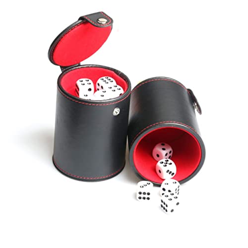 Toyvian 2pcs Cup for Ktv Bar Silent Dice Shaking Container Pu Storage for Game Parties