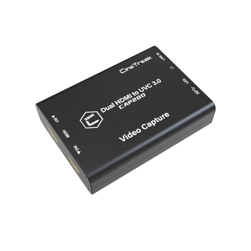 Dual HDMI Input to USB 3.0 Capture Card for livestreaming, 1080p60 Uncompressed Video Capture,3D Lut Output,Chroma Key,PS5/PS4/OBS/PC - style: Dual HDMI to UVC capture