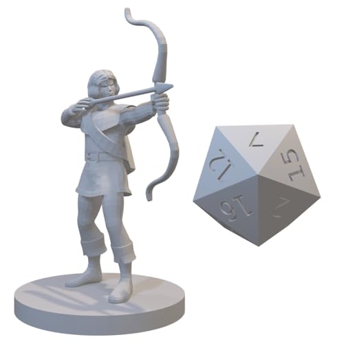 Ranger Miniatures for DND Pathfinder RPG Unpainted Resin 28mm-32mm 3D Printed (Human Male Ranger 2) - style: Human Male Ranger 2
