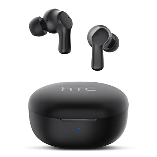 HTC Wireless Headphones Bluetooth 5.1 Sports Earbuds with Microphone - Compatible with iPhone, Xiaomi, Sony, Samsung - Black - color: Black