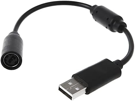 Black USB Breakaway PC Extension Cable Cord Converter Adapter for Xbox 360 Wired Controller Gamepad, Accessories Cables and Adapters