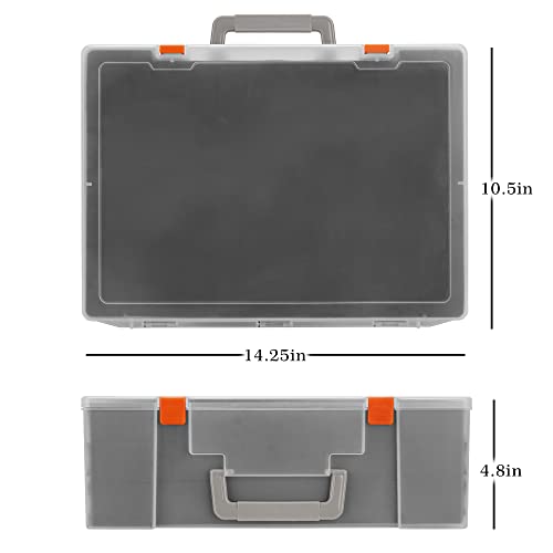 Miniature Storage Sturdy Carrying Figure Case -108 Slot Figurine Minature Carrying Case Compatible with D&D and More (Transparent) - color: Black