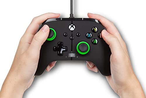 PowerA Enhanced Wired Controller for Xbox Series X|S - Green Hint, Officially Licensed for Xbox - color: Green Hint