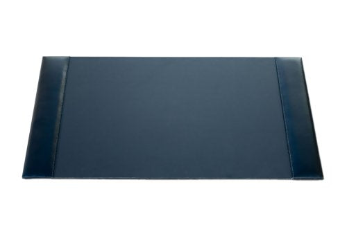 Dacasso Bonded Pad with Side Rails Luxury Leather Desk Blotter for Writing, 30 x 18, Black - color: Black