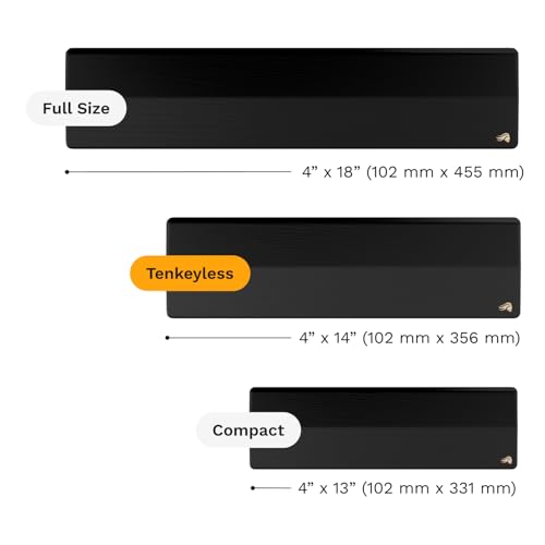 GLORIOUS Gaming Wooden Keyboard Wrist Rest (TKL) - White Ash Wood, Medium-Coarse Grain, Smooth Surface, Sweat & Oil Resistant, Easy Clean, Anti-Slip Rubber Base, 14" x 4" x 0.79" - Onyx - color: Onyx, size: Tenkeyless/TKL Keyboard Wrist Rest
