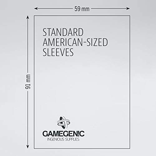 Matte Board Game Sleeves | Pack of 50 Matte Sleeves | 59 by 91 mm Card Sleeves Optimized for Standard American Card Games | Premium Card Protection | FFG Green Color Code | Made by Gamegenic