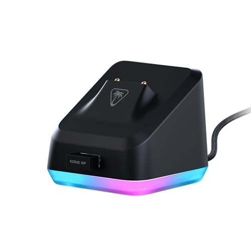 Turtle Beach Kone XP Air Wireless RGB Gaming Mouse for PC | 19K DPI Sensor, Rechargeable 100-Hr Battery, Charging Dock, 29 Programmable Inputs, Ergonomic, Bluetooth, 4D Wheel, Black - color: Black