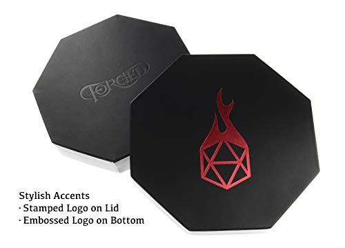 Forged Dice Co. Dice Arena Rolling Tray and Storage Compatible with Any dice Game, D&D and RPG Gaming - color: Red