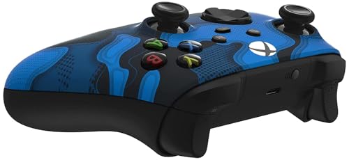 Custom Controllerzz Wireless Controller for Microsoft Xbox Series X/S & Xbox One - Custom Soft Touch Feel - Custom Xbox Series X/S Controller (X/S Blue Camo) - color: X/S Blue Camo
