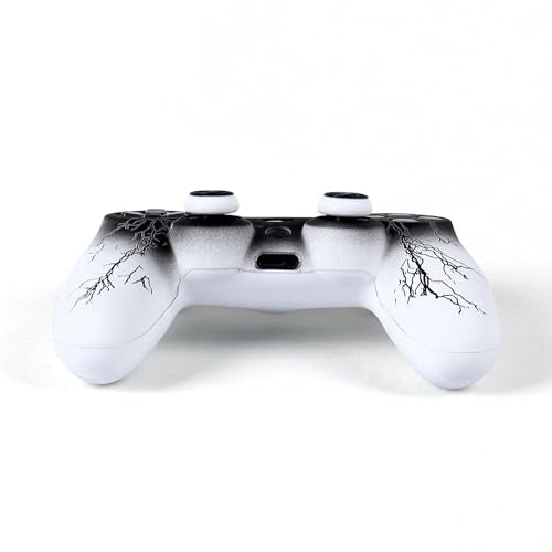RALAN Controller Skins for PS4,Fruit Silicone Controller Cover Skin Protector Compatible /PS4 Slim/PS4 Pro Controller with 2 Cute Thumb Grips Caps… - color: White black lighting