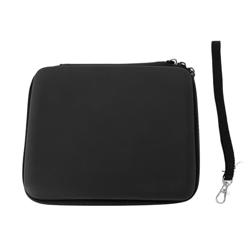 Carrying Case for 2DS Console and Accessories, Hard Shell Protective Travel Case, with 8 Game Slot and Inner Pocket, Wrist Strap (Black) - color: Black