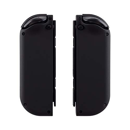 eXtremeRate Soft Touch Black Joycon Handheld Controller Housing (D-Pad Version) with Full Set Buttons, DIY Replacement Shell Case for Nintendo Switch & Switch Oled Joy-Con – Console Shell NOT Included - color: Black