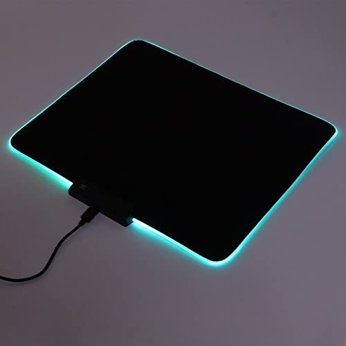 RGB LED Gaming Pad, USB Wired Mat with 12 ing Effects, tex for Tracking, Foldable h Non Slip ase, for