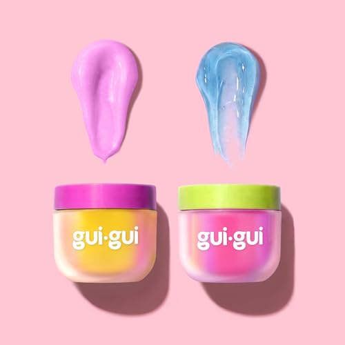 GUI GUI Fruity Glow Deluxe Twin Pack Slime Kit, 2 Scented Slimes Jelli & Clear, Beautify Your Slime, 5-Step Beauty Ritual, Includes Gua Sha & Scoop Tools, Ages 6+ - style: Deluxe Pack- Jelli & Clear