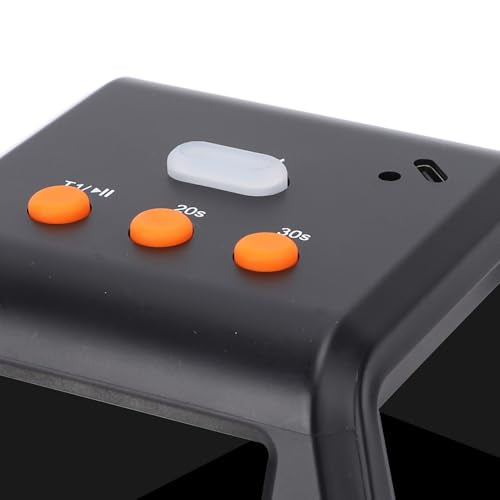 4 Sided Countdown Timer, 1.4 Inch Digits LED Screen Preset Time Table Game Timer Chess Timer Countdown Stopwatch for Chess Table Game (Black) - color: Black