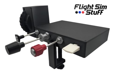 Flight Sim Stuff Vernier Controls Carb Heat, Throttle, Mixture, Flaps, Trim | True Vernier Mixture Control, Throttle Friction Lock, Carb Heat, Elevator Trim, Flaps Switch, PC/Mac
