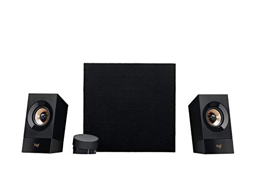 Logitech Z533 2.1 Multimedia Speaker System with Subwoofer | Powerful sound, booming bass, 3.5mm audio and RCA inputs, compatible with PC, PS, Xbox, TV, smartphone, tablet, music player