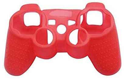 Soft Silicone Case Skin Cover Case Shell Protective Case for Sony PS3 Controller Gel Rubber Protective Case (Red) - color: Red