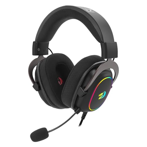 Redragon H510 AK RGB Wired Gaming Headset - 7.1 Surround Sound - 53MM Audio Drivers in Memory Foam Ear Pads w/Replaceable Shell- Multi Platforms Headphone - USB Powered for PC/PS4/NS - color: Black