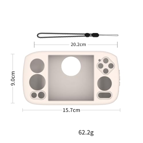 Protective Case for RG Cube Silicone Soft Skin Cover Sleeve with Lanyard for RG Cube Retro Handheld Game Console Anti-Drop Shockproof Shell Case Accessories (Black) - color: Black