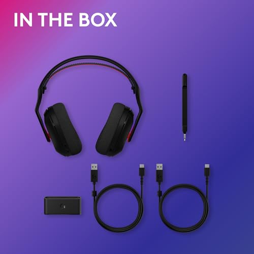 Logitech G Astro A20 X Multi-Platform Wireless Gaming Headset - Black | For PS5, Xbox, PC, Switch - PLAYSYNC Audio Switcher, <16 bit/48kHz (Console), <24 bit/48 kHz (PC), <90hr Battery, 2.4GHz & BT - color: Black